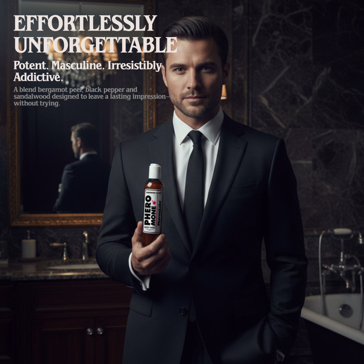 Pheromone Body Wash for Men - Luxury Scented Attraction Formula 8.5 Fl Oz