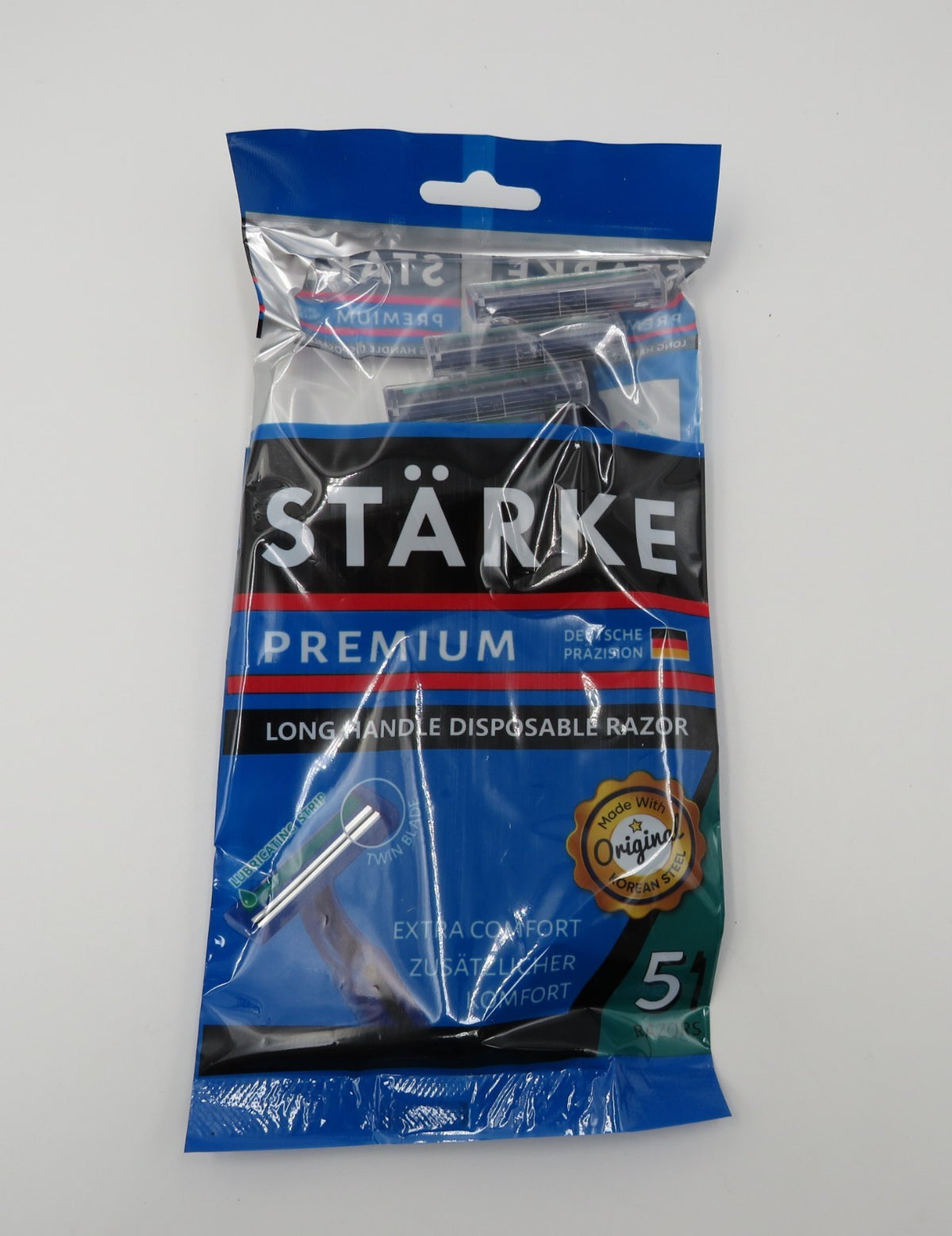 Long Handle Disposable Razors - Pack of 20 for Home & Barber Use