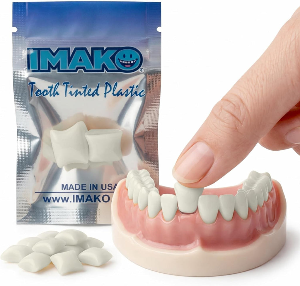Temporary Moldable Tooth Repair Kit - Natural Color, Reusable, Made in USA