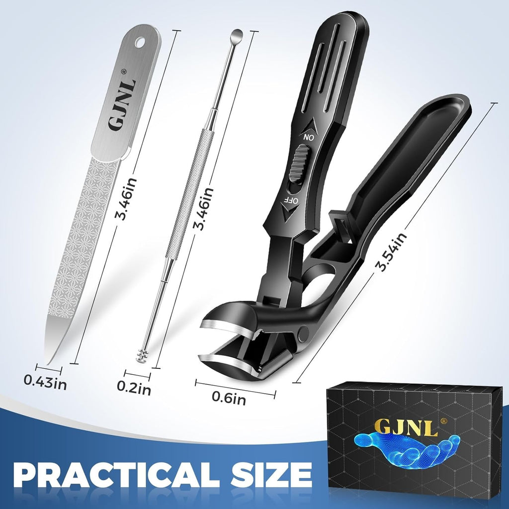 Heavy Duty Angled Toenail Clippers for Thick Nails - Large Toe Grooming Tool 2024 Upgrade