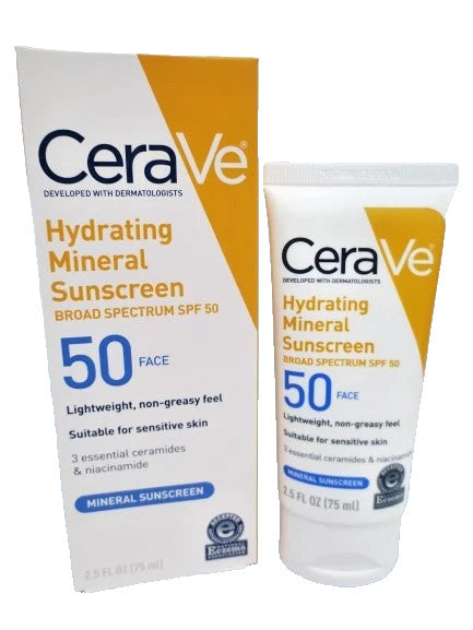 Mineral Sunscreen SPF 50 Face Sunscreen 2.5 oz - Set of 3