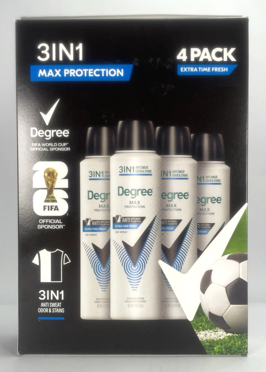 Men's 3-in-1 Antiperspirant Deodorant Spray - Max Protection, 4 Pack