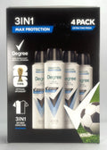 Men's 3-in-1 Antiperspirant Deodorant Spray - Max Protection, 4 Pack