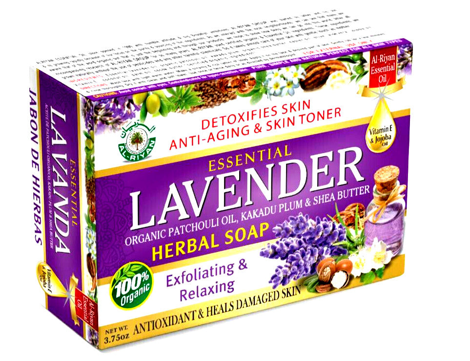 Organic Lavender Herbal Soap - Vegan Natural Skin Brightening & Detox