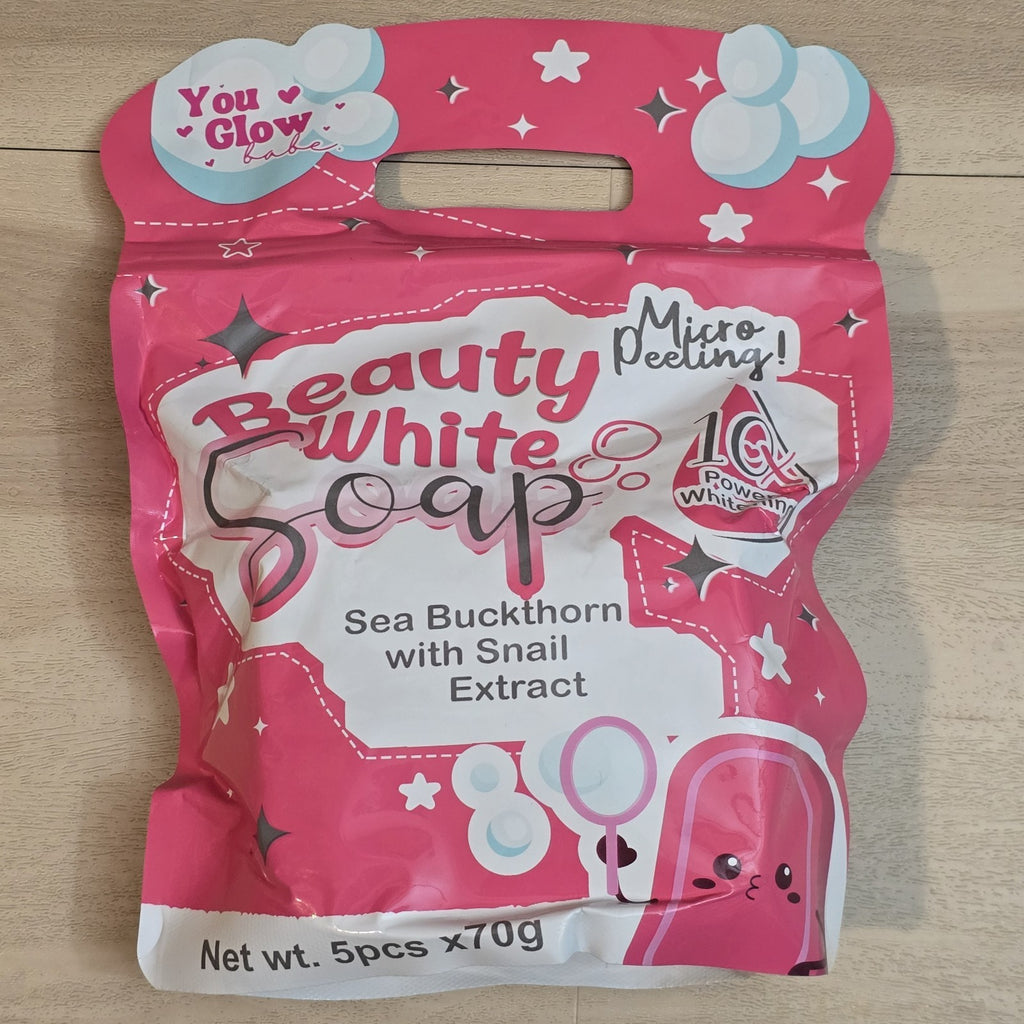 White Beauty Soap Bars by You Glow Babe - Micro Peeling, 5 x 70g