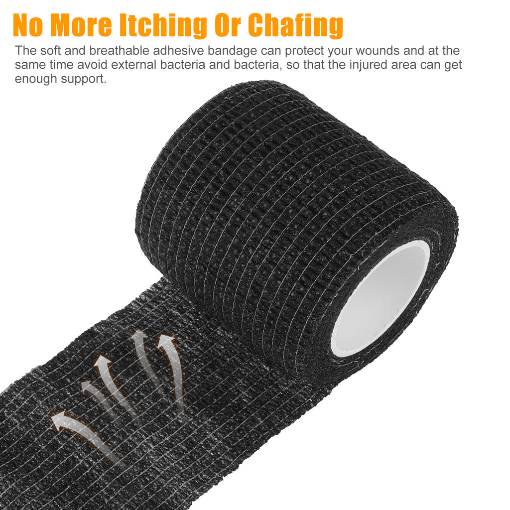 Self-Adhesive Cohesive Bandage Wrap 2" x 5 yd - Wrist/Tattoo Gripping Tape