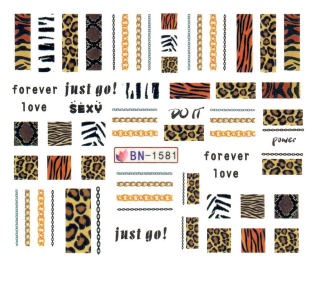 Leopard Nail Art Water Stickers - Wild Animal Print Decals for Nails