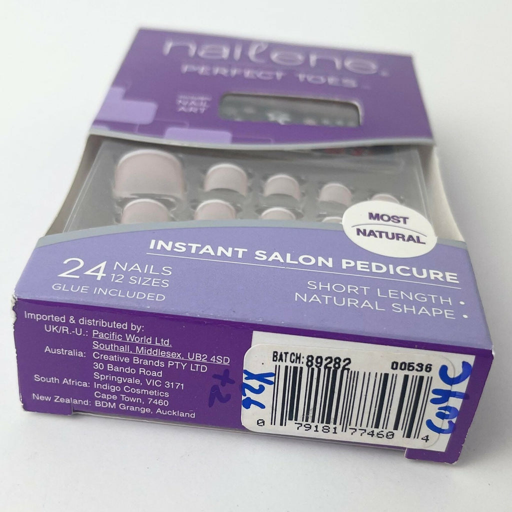 3-Pair Short Toe Nails Set with Nail Art & Glue | Perfect Toes