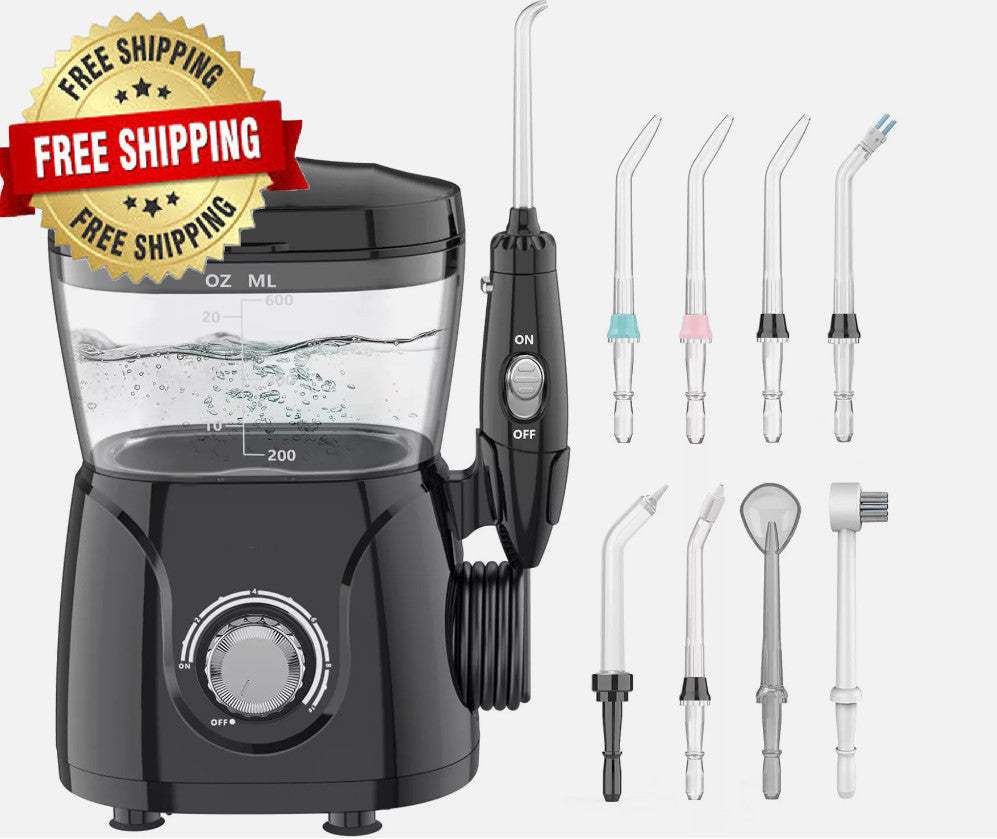 Water Flosser Oral Irrigator for Teeth & Braces - 10 Adjustable Modes, 600ml Capacity
