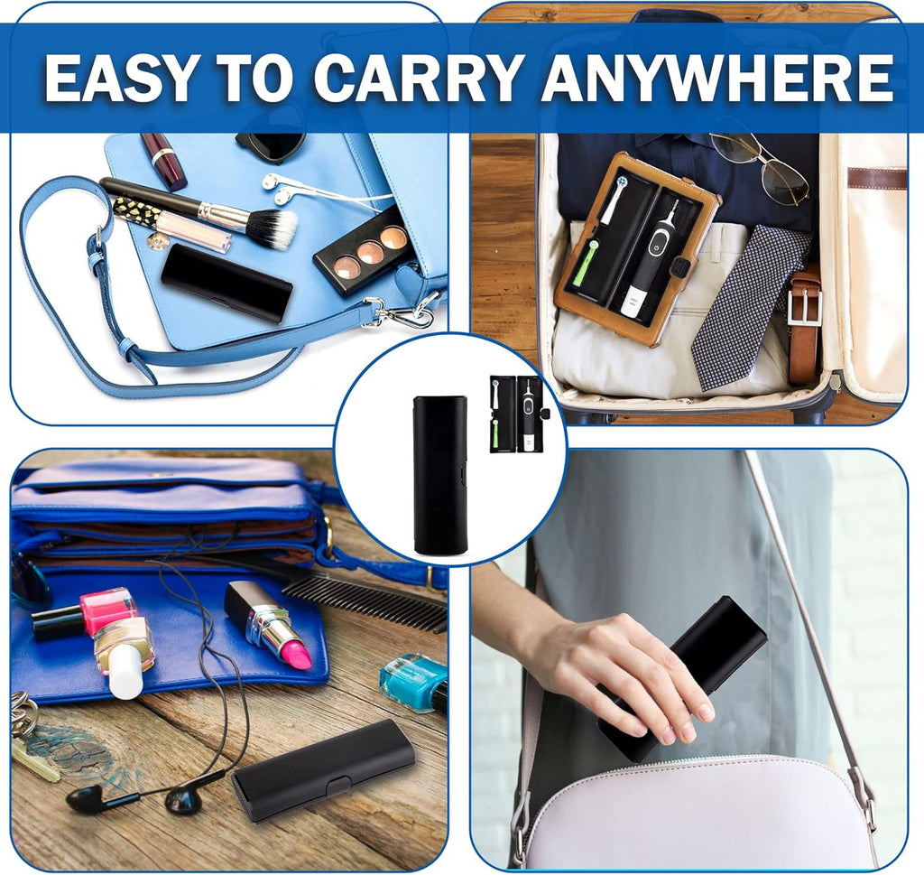 Electric Toothbrush Travel Case Compatible with Oral-B - Hard Shell Organizer
