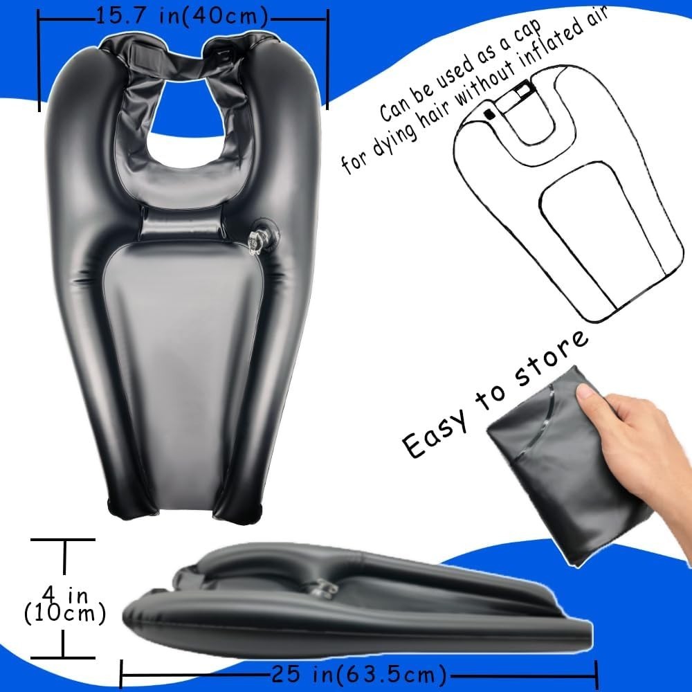 Inflatable Shampoo Basin for Bedridden Patients, Portable Hair Washing Tool
