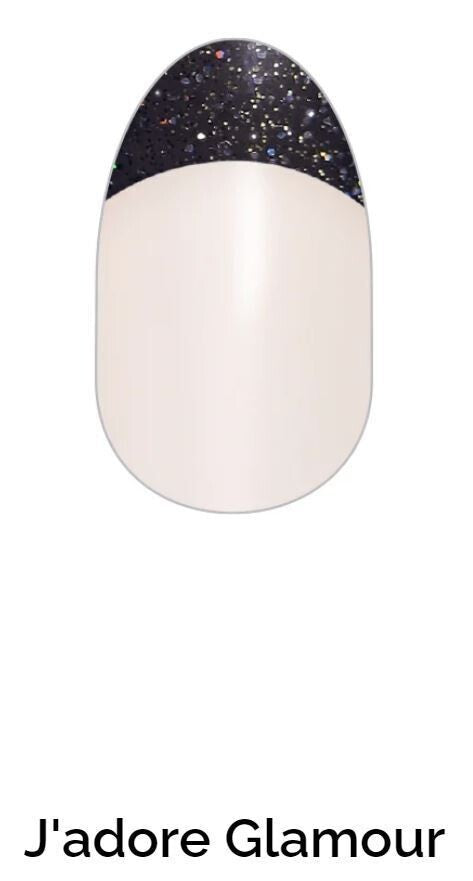 Color Street French J'adore Nail Wraps - Glamour False Nails Set