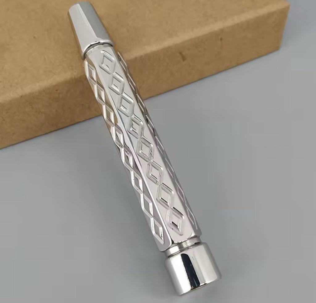 Stainless Steel Safety Razor Handle CNC Spiral Options for Double Edge Razors