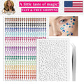 Face Gems Self-Adhesive Festival Jewels for Makeup, Hair, Nails – 2 Sheets