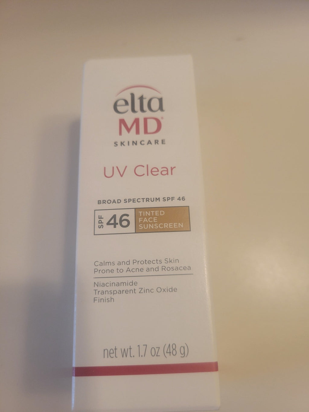 Tinted SPF 46 Sunscreen - 1.7 Oz, Broad Spectrum Sun Protection - New in Box
