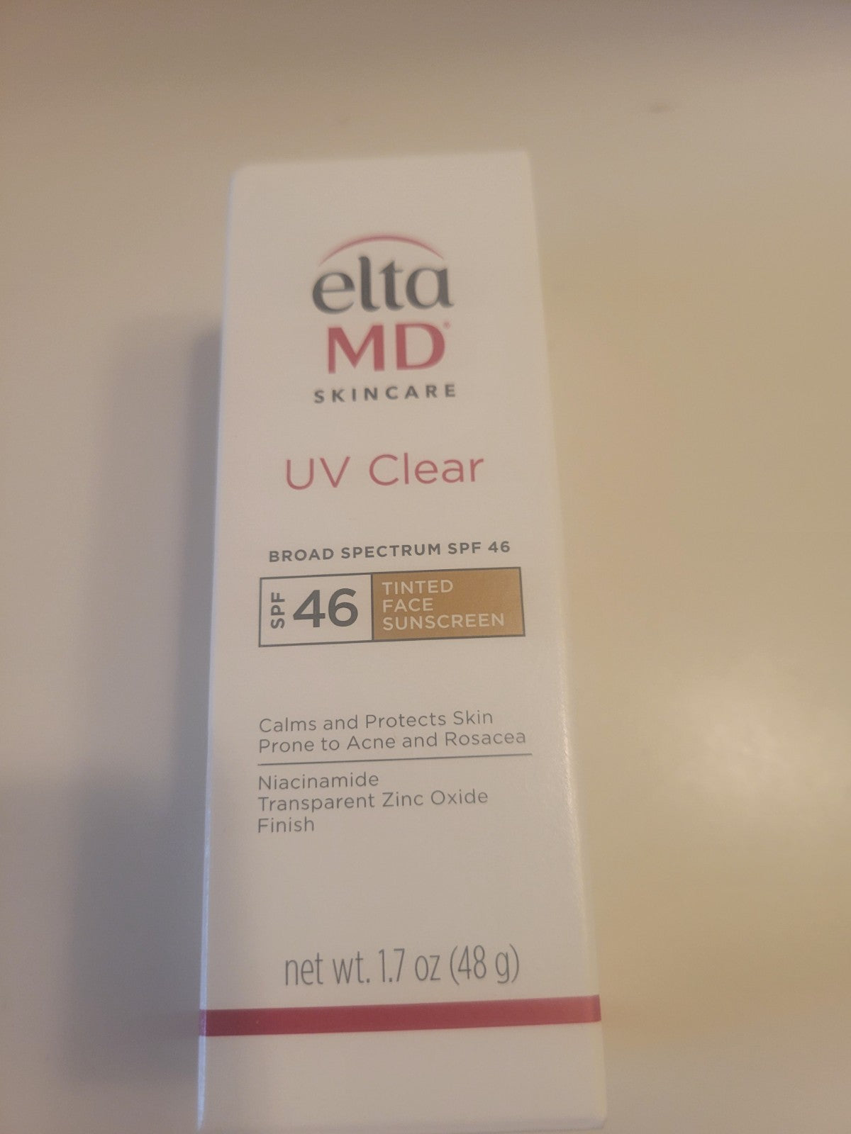 Tinted SPF 46 Sunscreen - 1.7 Oz, Broad Spectrum Sun Protection - New in Box