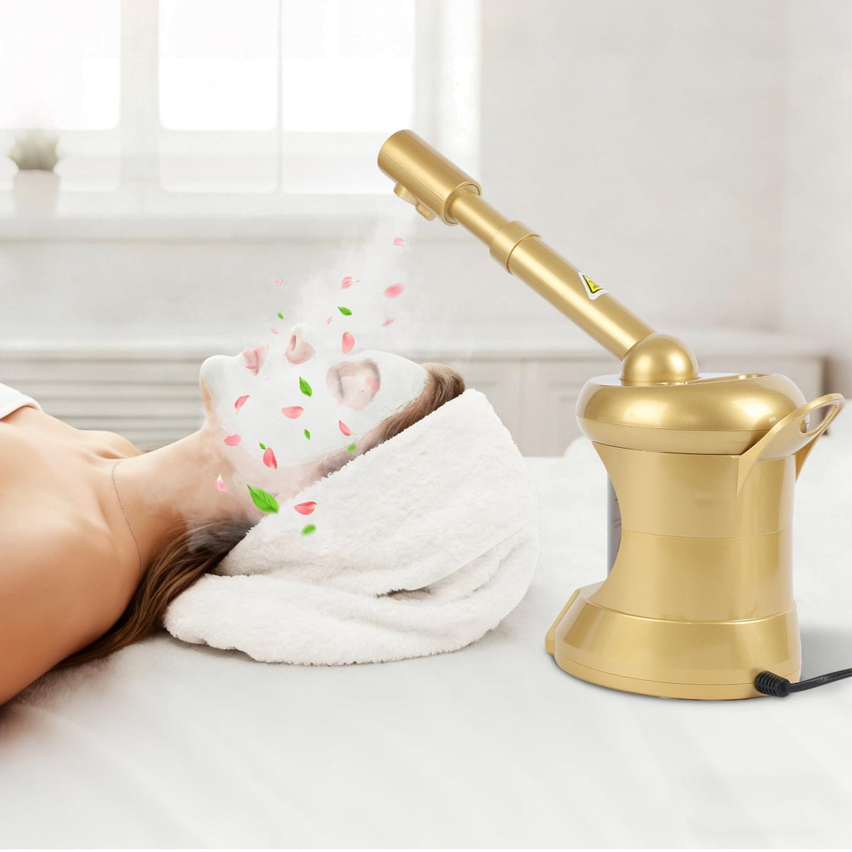 Nano Ionic Facial Steamer with Extendable Arm & Ozone Function for Deep Cleansing