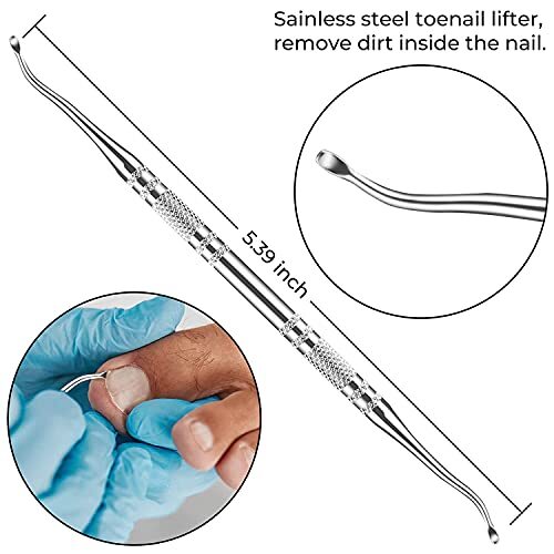 Professional 12-Piece Toenail Care Kit for Ingrown Nails and Pedicure