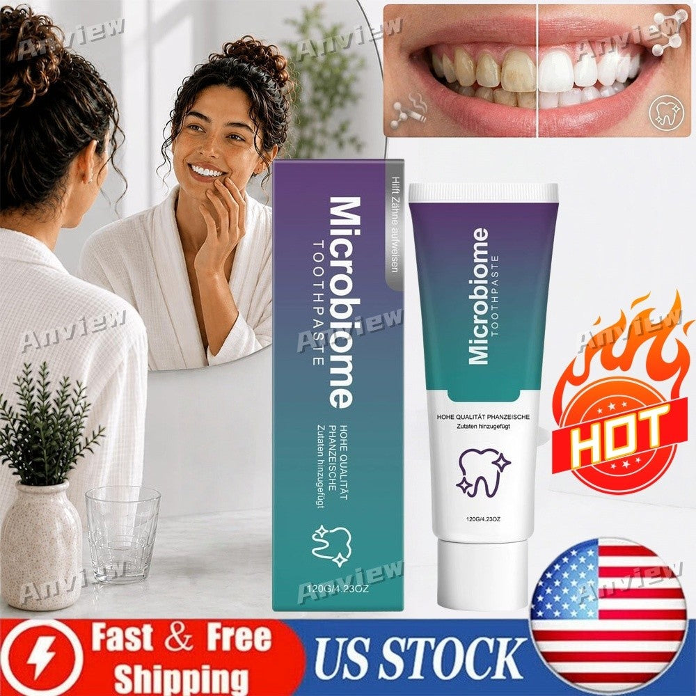 Microbiome Mint Flavor Toothpaste for Sensitive Teeth 120g - Natural Whitening & Gum Care
