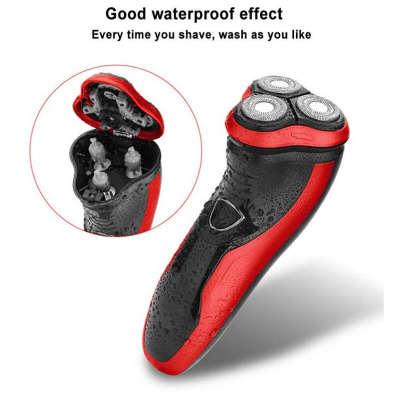 Men's Waterproof Rotary Electric Shaver with Pop-Up Trimmer - Cordless Wet Dry