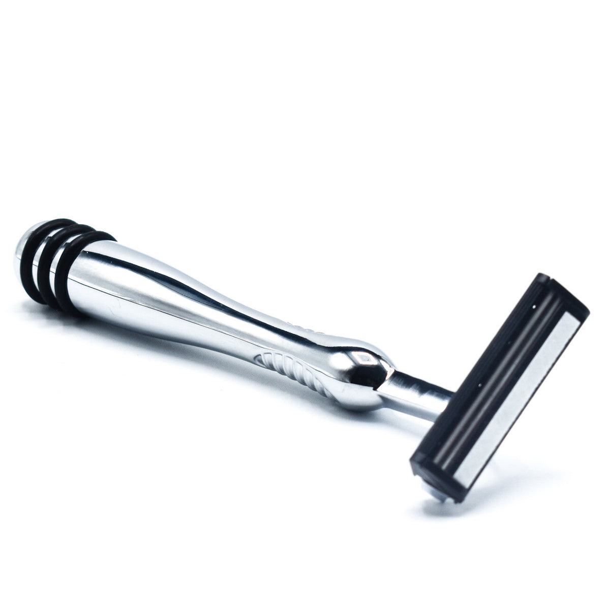 All Metal Trac II Compatible Razor & 10 Twin Blades - Brass Handle