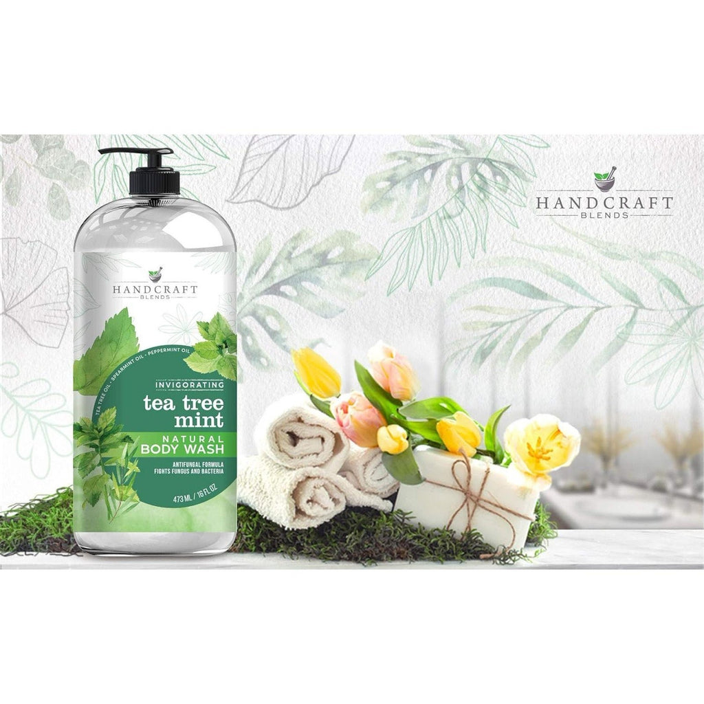Tea Tree Mint Body Wash - Extra Strength Natural Cleansing for Skin & Foot Care