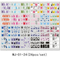 Moon Star Heart Nail Art Stickers - Waterproof Non-Toxic 8 Sheets