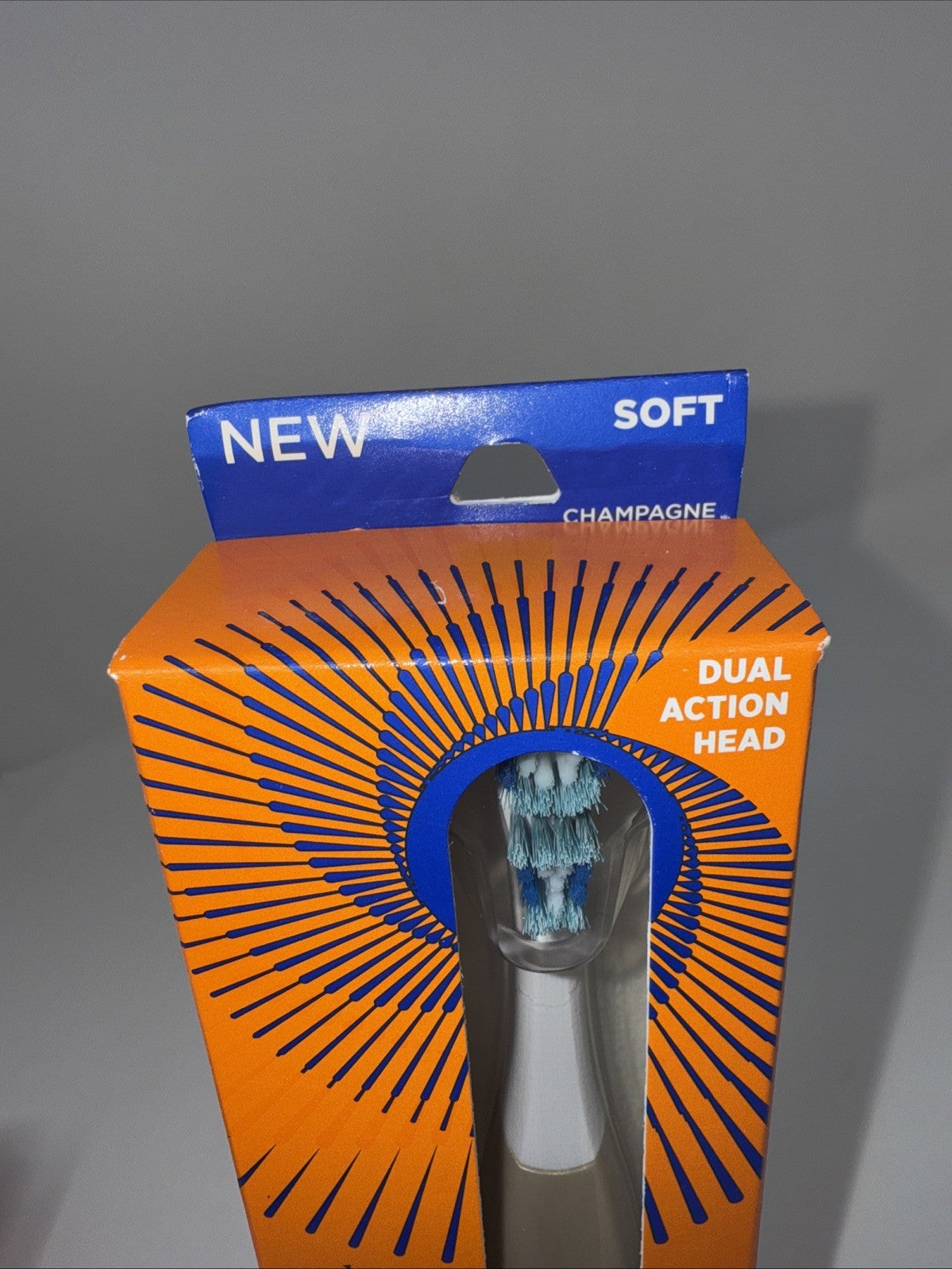 Electric Powered Toothbrush Soft Bristles Champagne Color