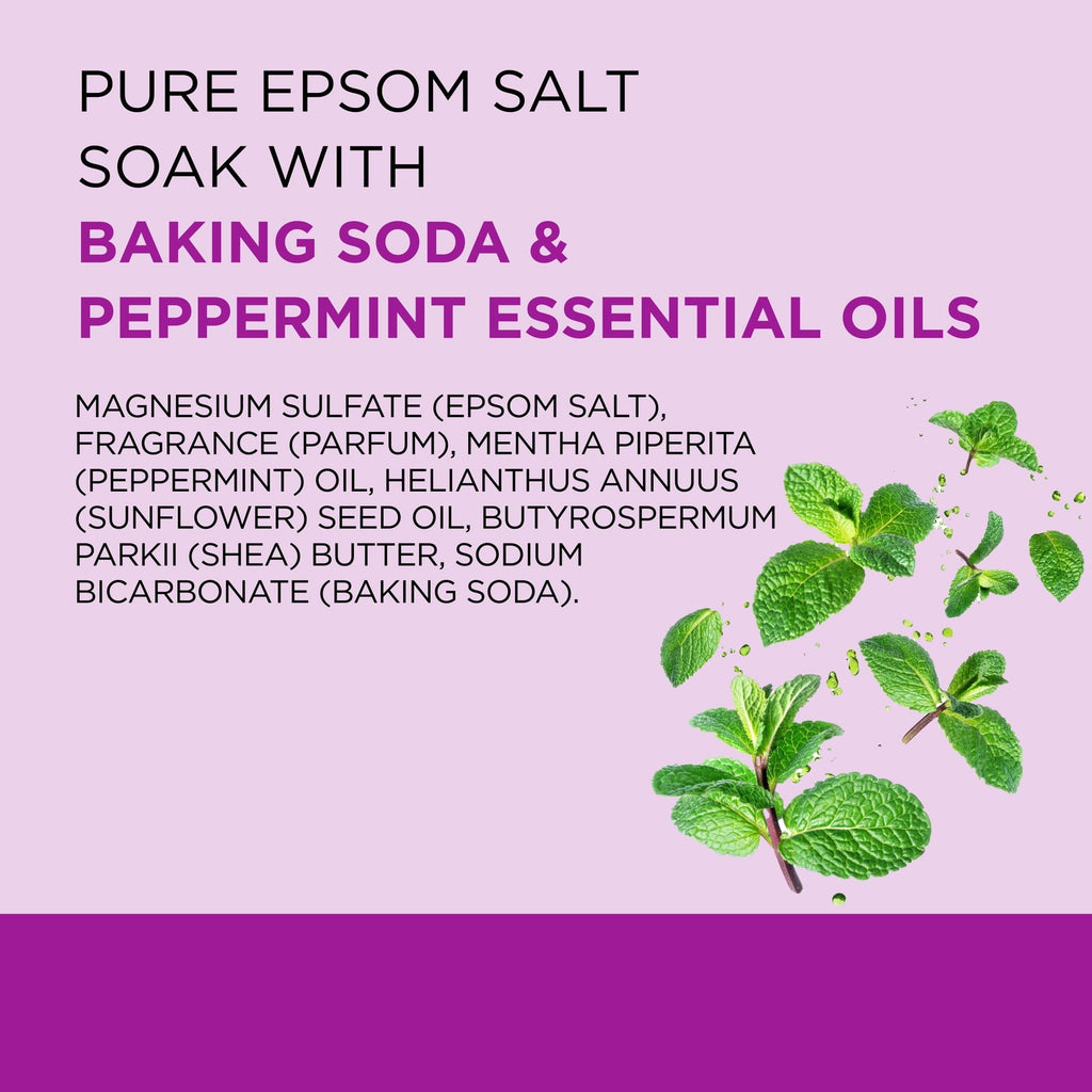 Cooling Foot Soak with Epsom Salt, Peppermint & Baking Soda - 2 lbs