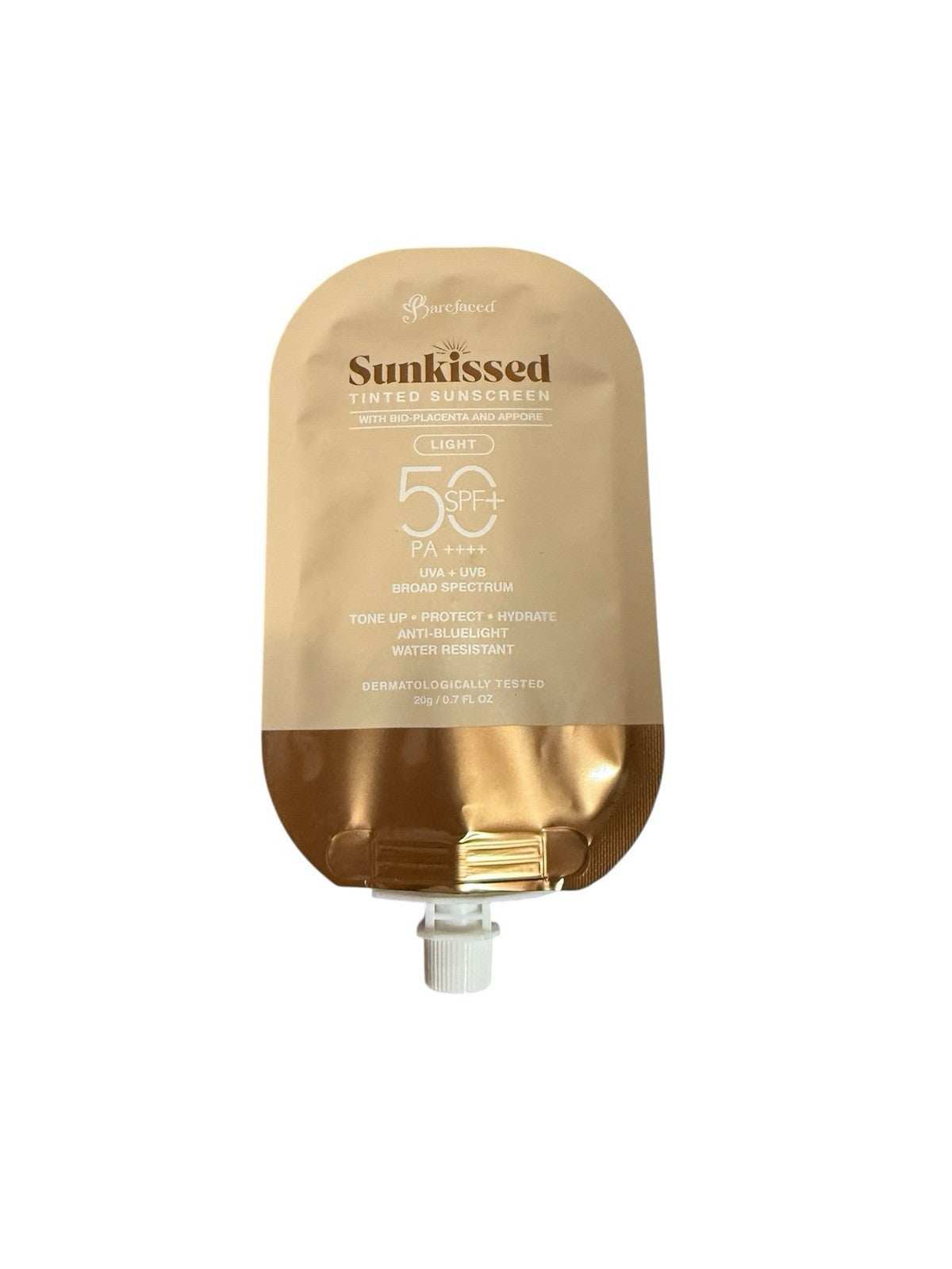 Barefaced Sunkissed Tinted Sunscreen SPF 50 PA++++ 20g Light Travel Pouch