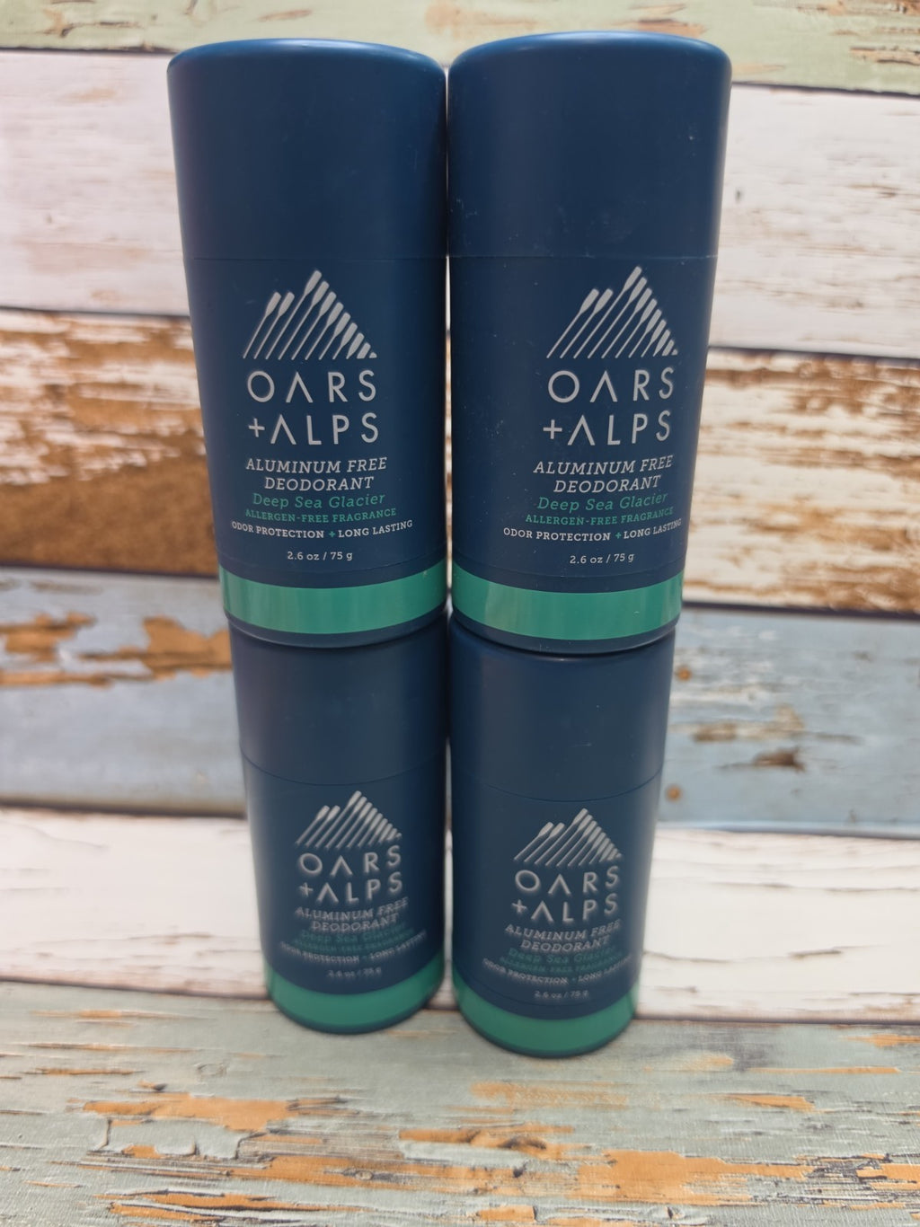 Aluminum Free Deodorant for Men 4-Pack - Deep Sea Glacier Scent
