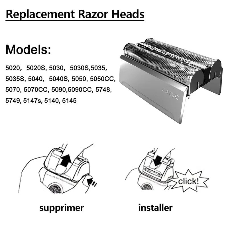 Replacement Shaving Head for Braun Series 5 Razors 5020S 5030 5020