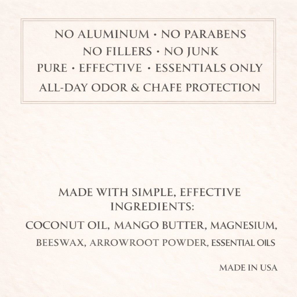 Natural Deodorant Stick - Aluminum & Baking Soda Free Odor Control for Men