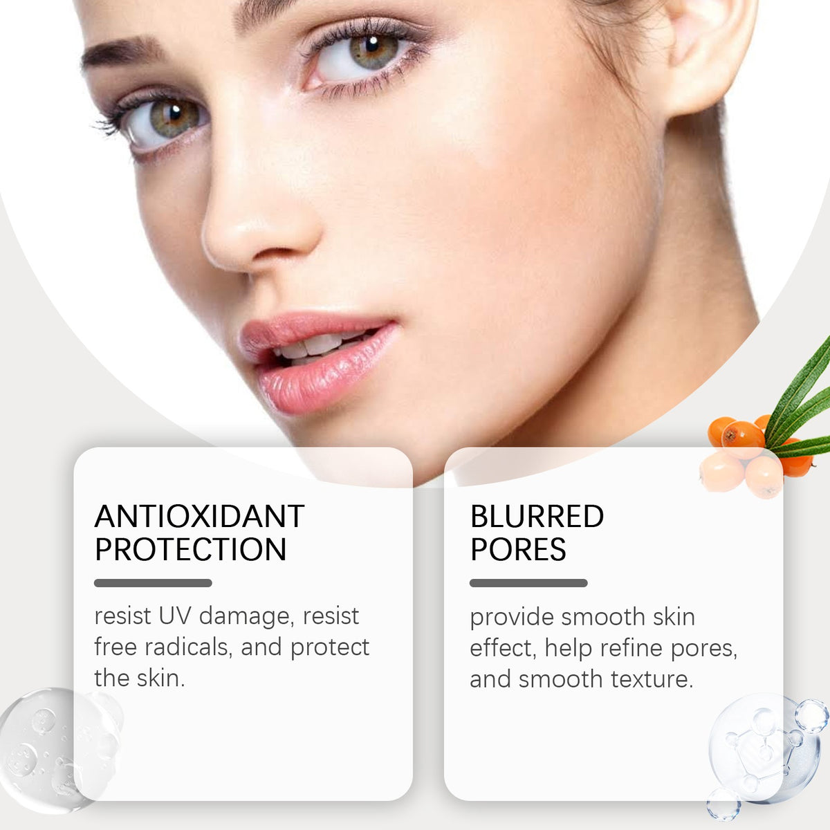 SPF 50 Sunscreen Gel with Niacinamide Brightening UV Protection - Non-Greasy