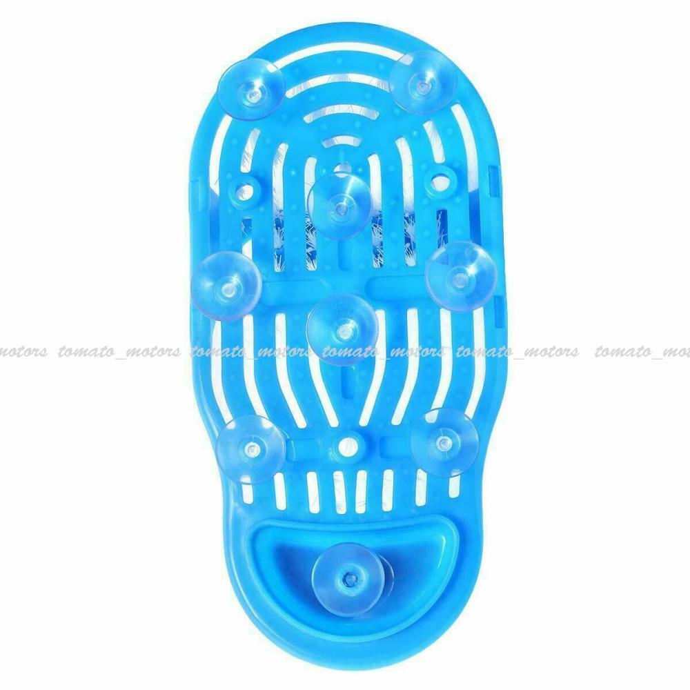 Foot Shower Scrubber with Pumice Stone and Non-slip Base - Exfoliating Bath Brush