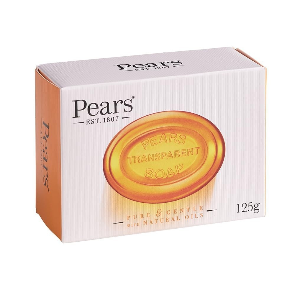 Pears Transparent Soap Bar 125g - Natural Oils, Mint & Lemon Variants