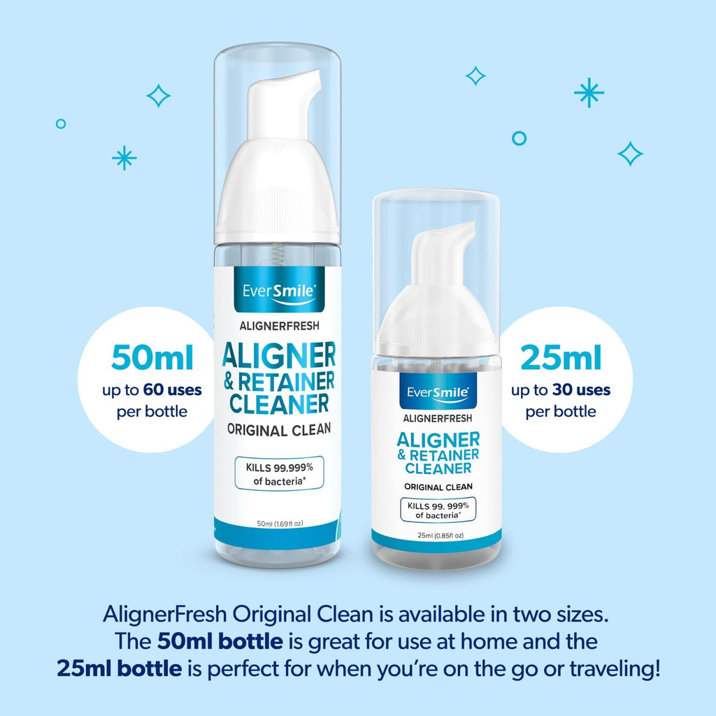 Aligner Cleaner Foam for Clear Aligners & Retainers - Whitens Teeth, Kills Bacteria