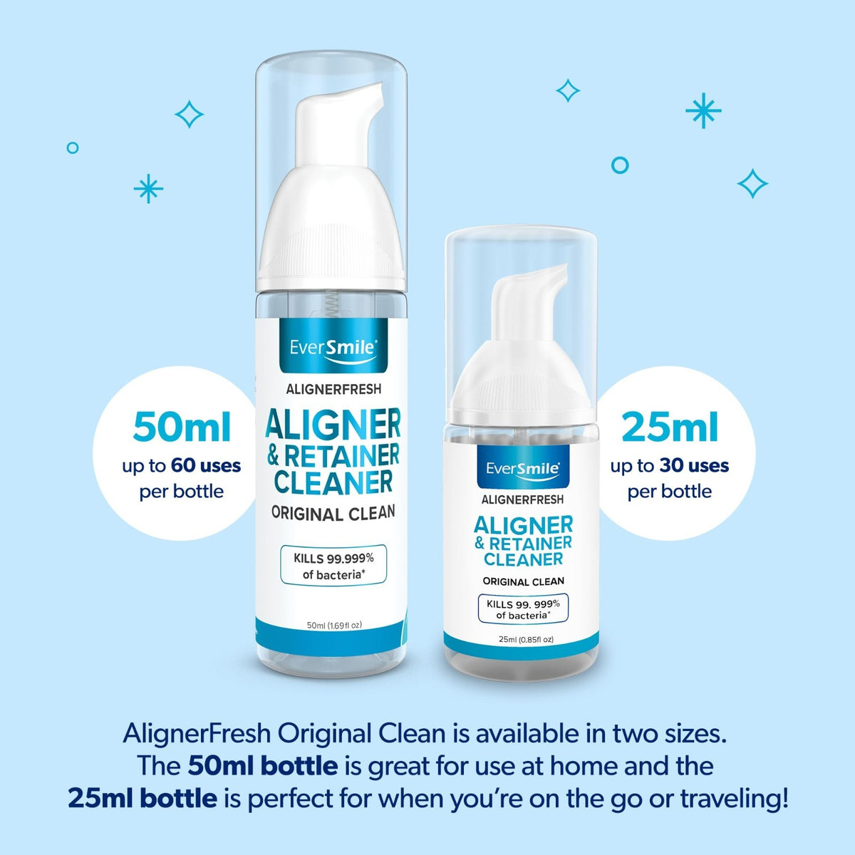 Aligner Cleaner Foam for Clear Aligners & Retainers - Whitens Teeth, Kills Bacteria