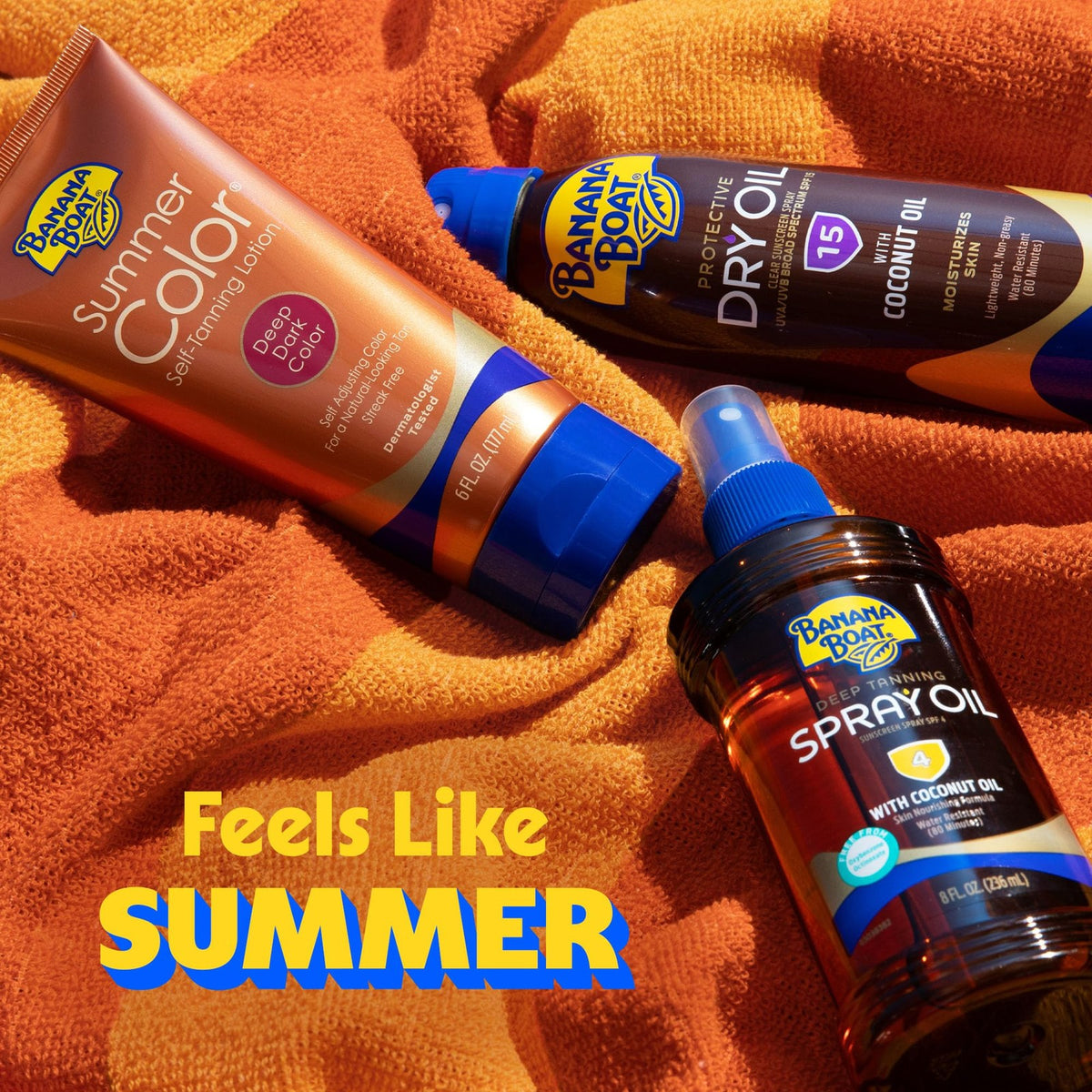 Deep Tanning Oil Spray SPF 4 - Moisturizing Sunless Tanning Oil with Cocoa & Coconut - Pack of 2