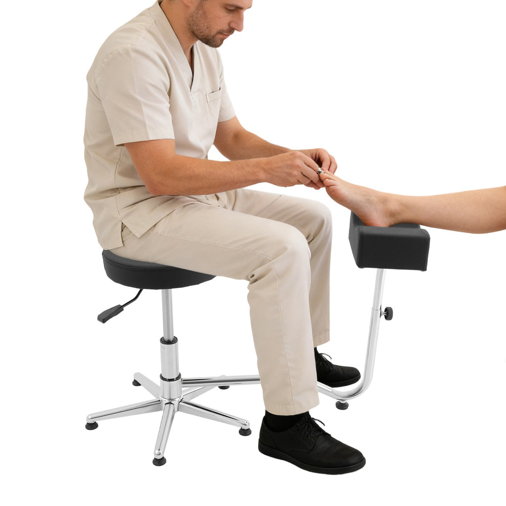 Adjustable Pedicure & Manicure Footrest Stool for Nail Techs & Home Use