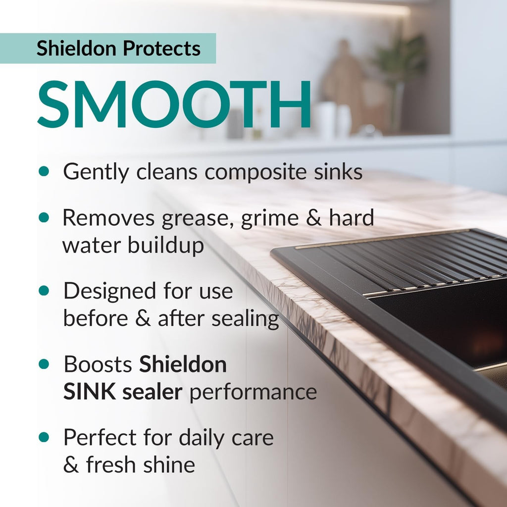 Sink Care Kit - Cleaner & Nano Sealer for Granite, Ceramic & Natural Stone Sinks