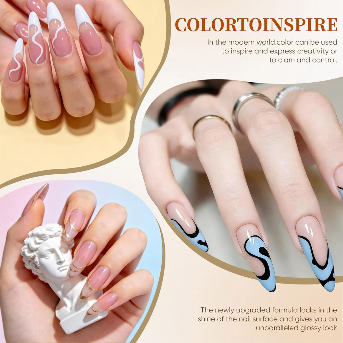 Nail Polish Kit with UV Light - 25 Vivid Gel Colors & Drying Lamp
