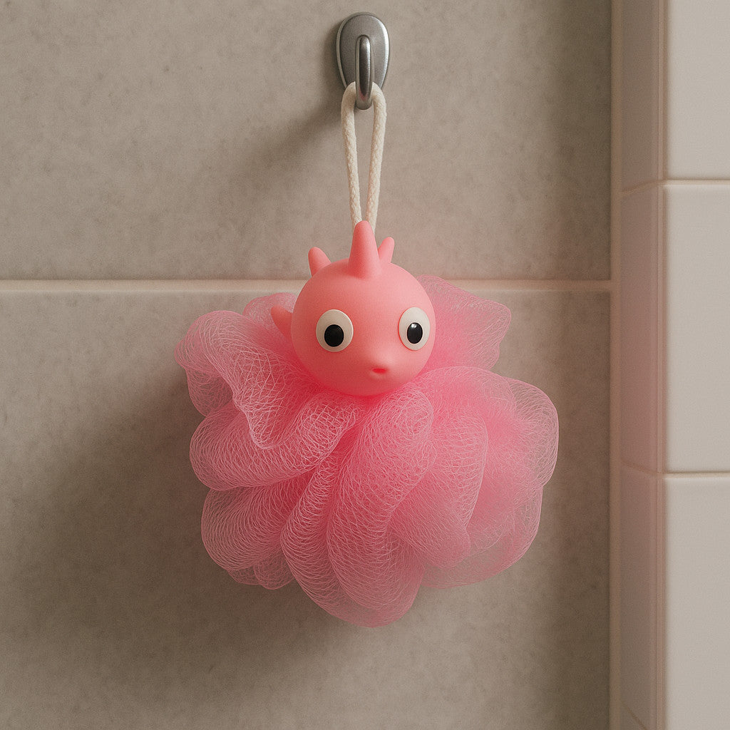 Kids Animal Bath Sponge Loofah Set of 4 - Fun Kids Bath Time Accessories