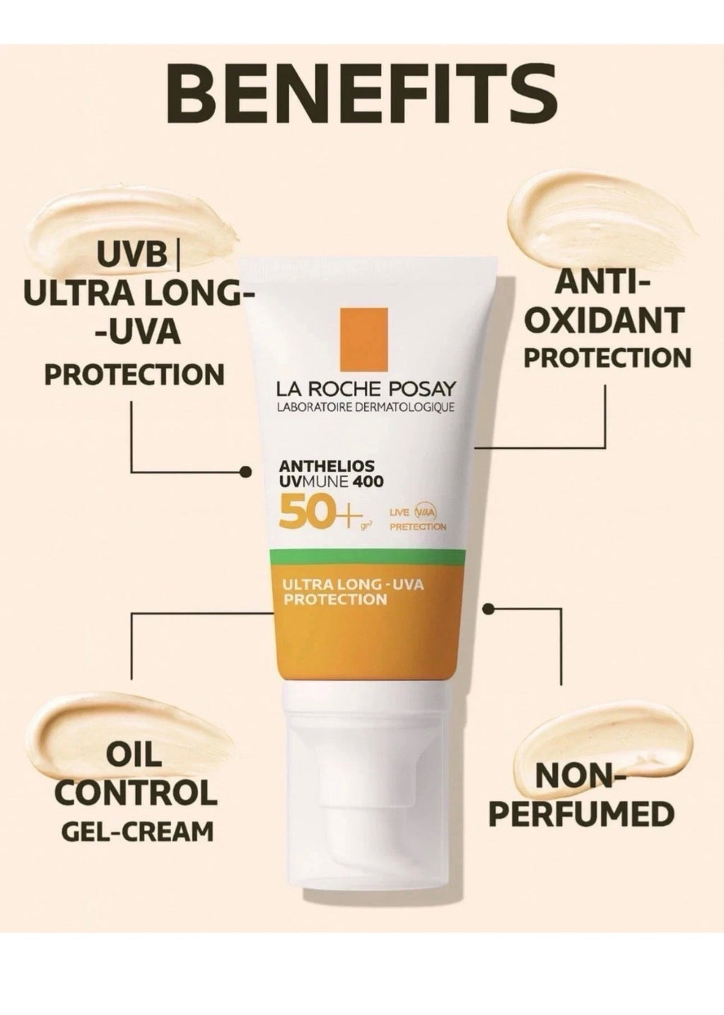 SPF50+ Oil Control Sunscreen with UV Protection - 50ml, Broad Spectrum