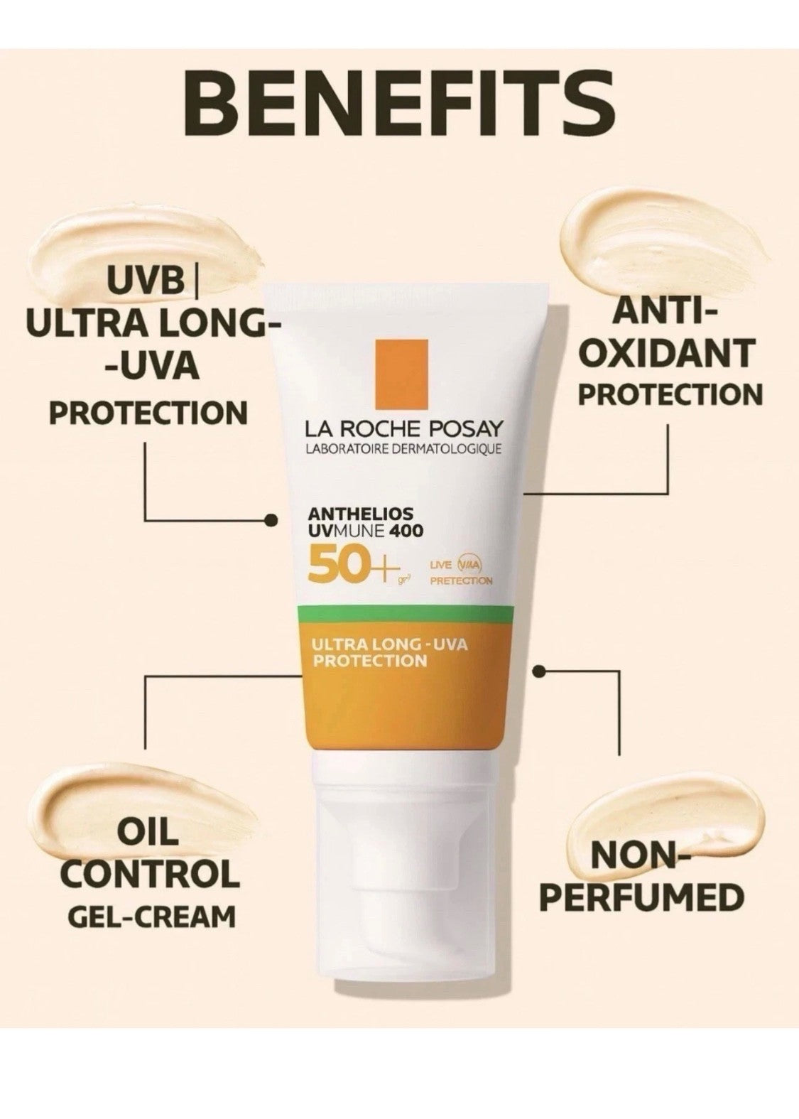 SPF50+ Oil Control Sunscreen with UV Protection - 50ml, Broad Spectrum