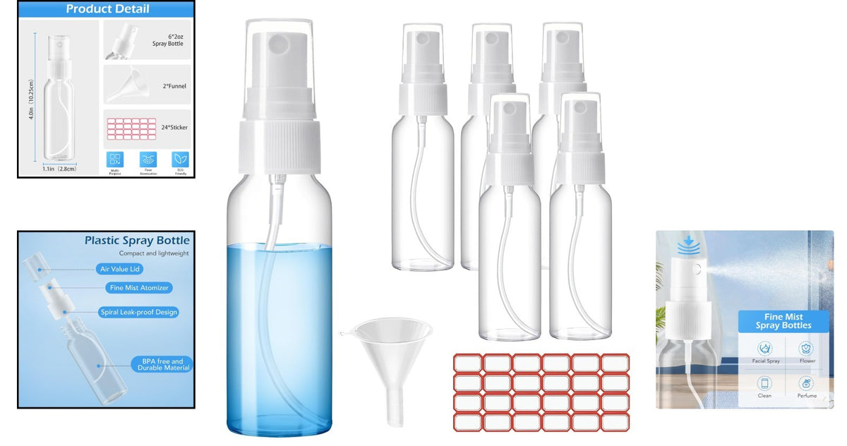 TSA Approved 1oz Spray Bottle Set - Travel & Organization Essentials