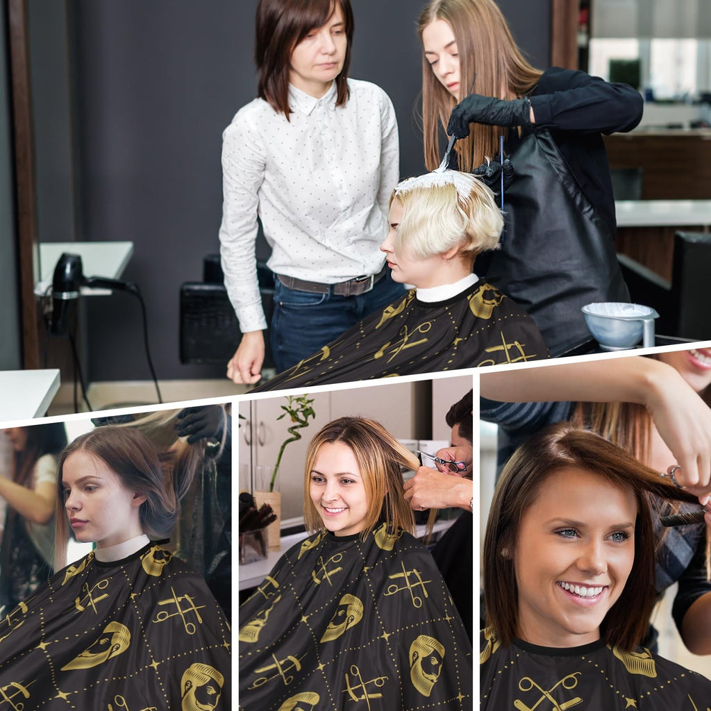 Professional Hair Cutting Cape with Neck Brush - Salon & Barber Kit