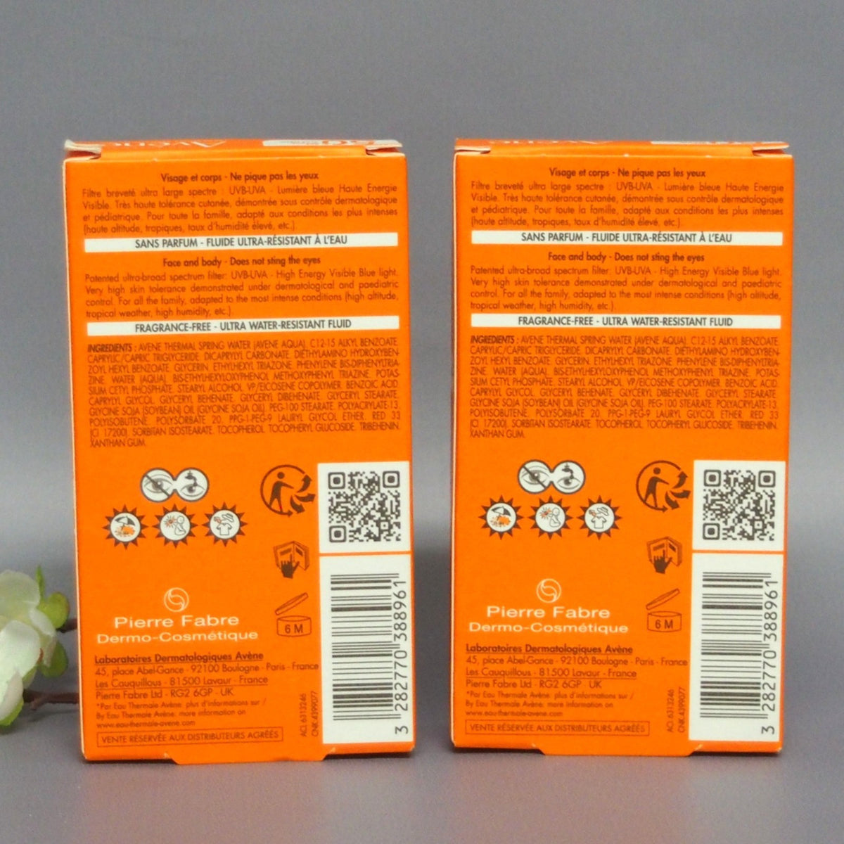Avene SPF50+ Sun Care Sunscreen 30ml - 2 Pack, Sensitive Skin Protection