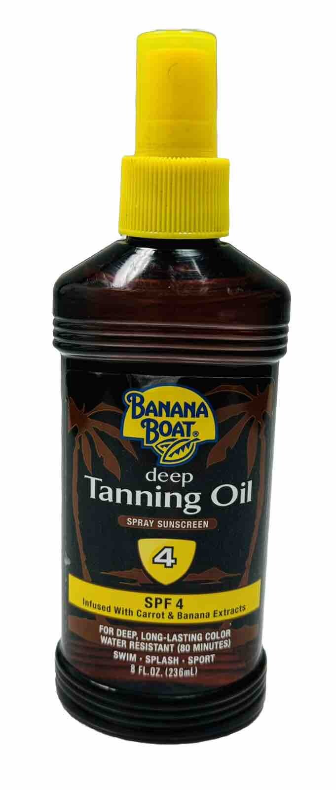 Discontinued Banana Boat SPF 4 Deep Tanning Oil Spray 8oz