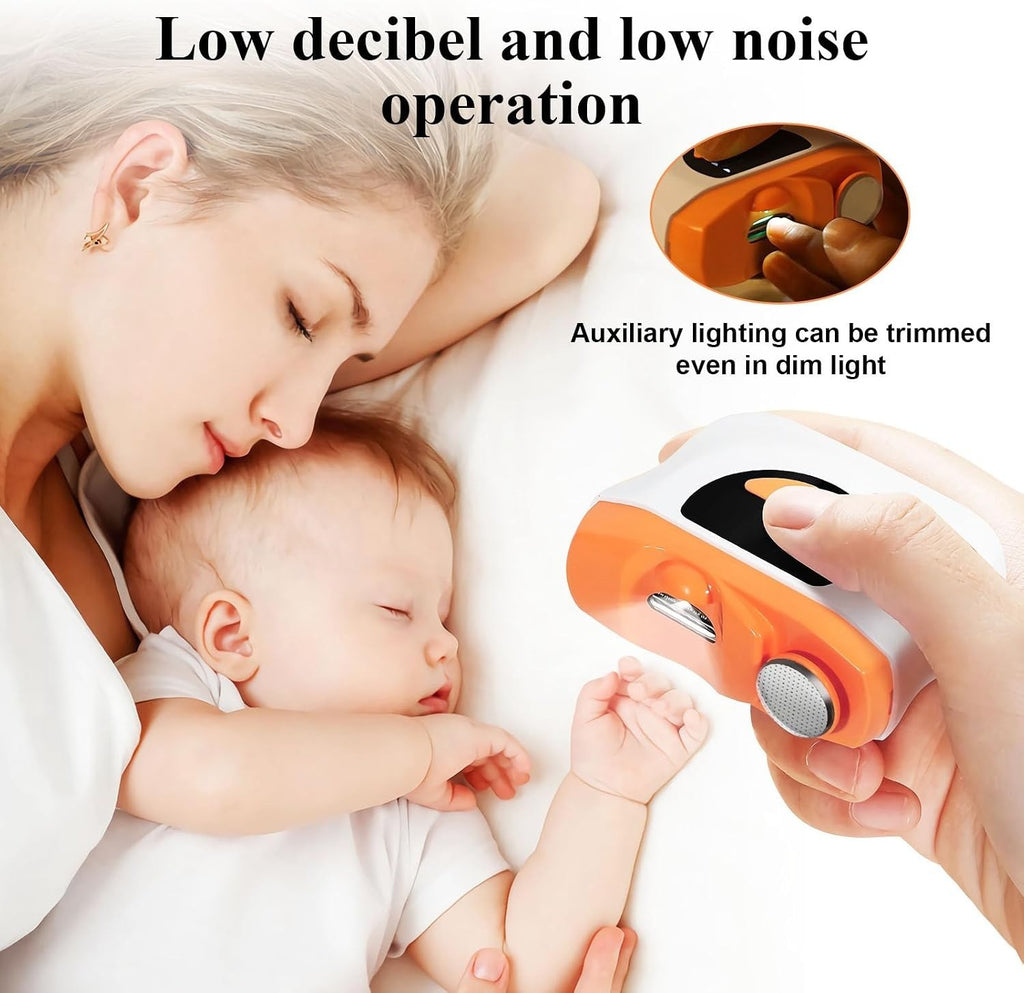 Electric Nail Clipper for Thick Nails - 3-in-1 Trimmer with LED Light, Safe & Rechargeable